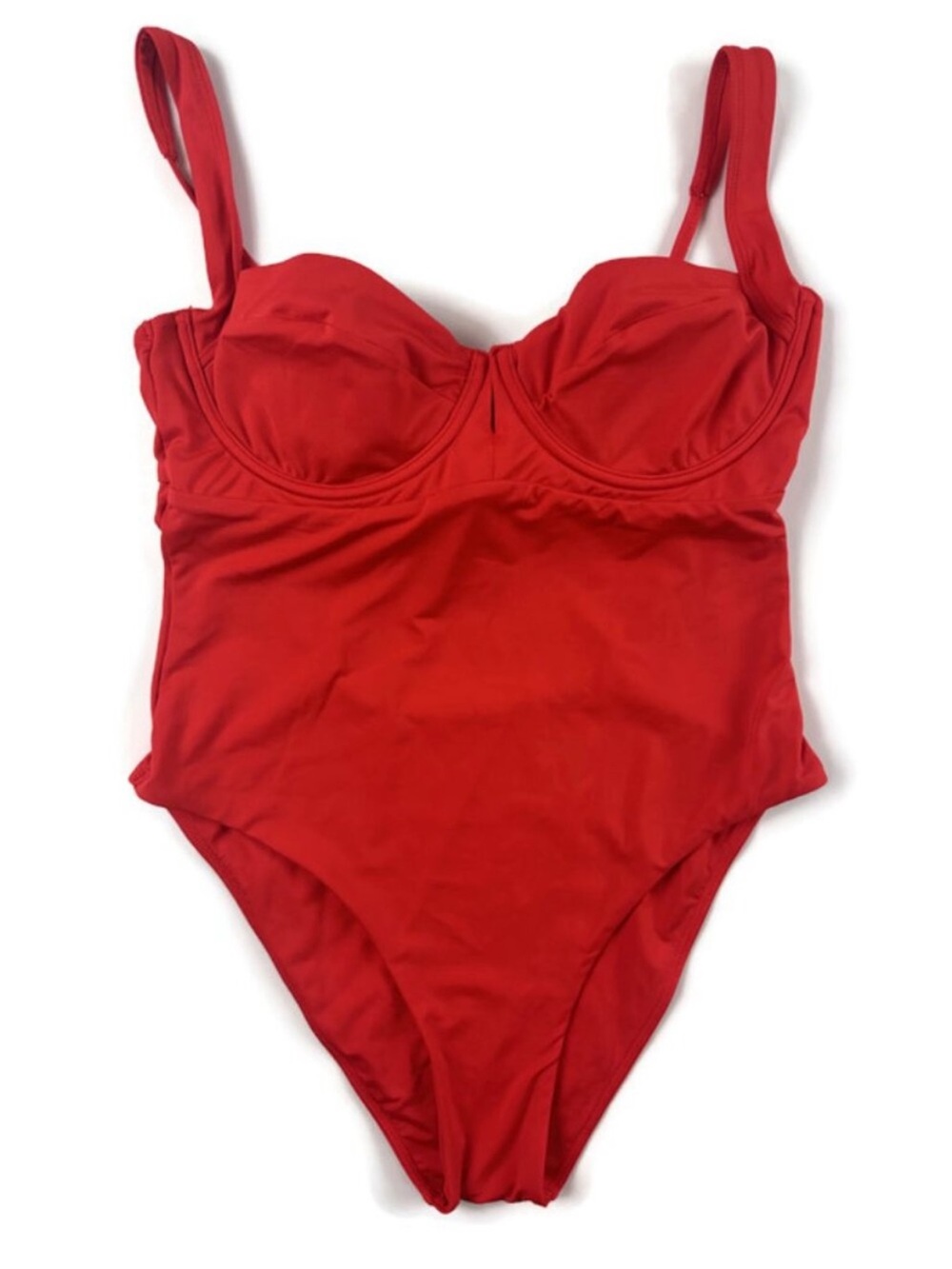 MONDAY SWIMWEAR Chili Red Underwire Open Back Clovelly One Piece Cheeky Swimsuit